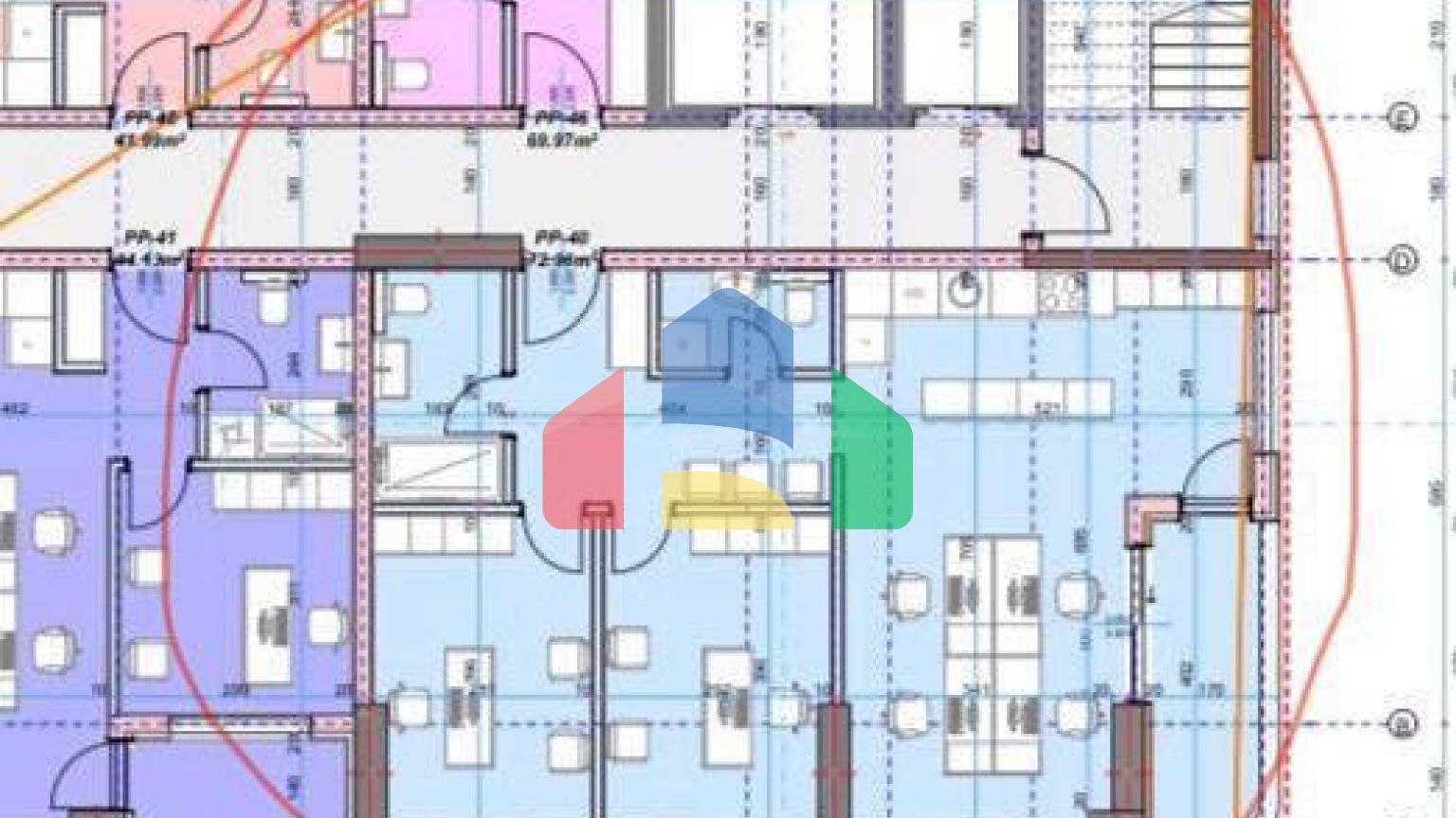 Центр Бара,  2 комнатная квартира с панорамным видом на море