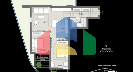 Комплекс апартаментов на 1 линии в Бечичи