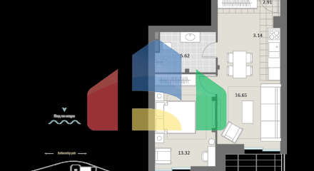 Комплекс апартаментов на 1 линии в Бечичи