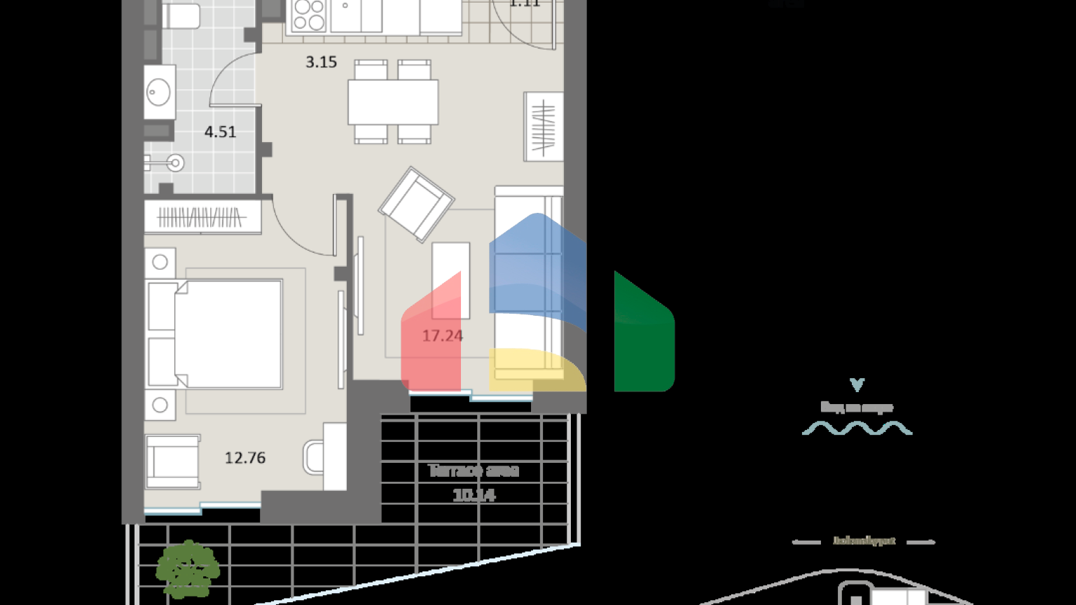 Комплекс апартаментов на 1 линии в Бечичи