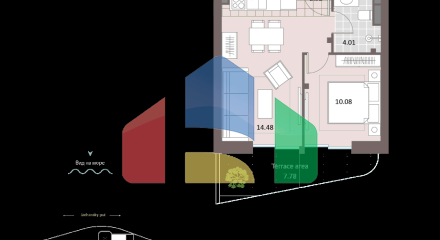 Комплекс апартаментов на 1 линии в Бечичи