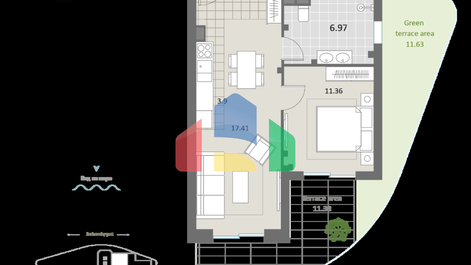 Комплекс апартаментов на 1 линии в Бечичи