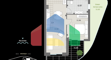 Комплекс апартаментов на 1 линии в Бечичи