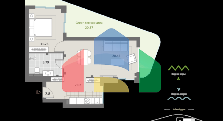 Комплекс апартаментов на 1 линии в Бечичи