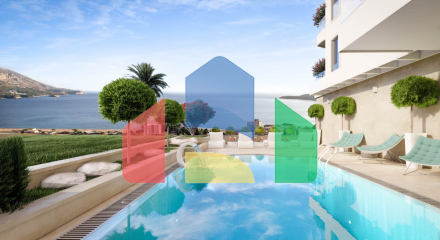 Two-bedroom apartment in a Premium class complex with a pool and SPA in Becici