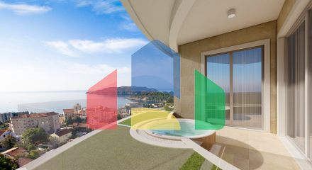 Two-bedroom apartment in a Premium class complex with a pool and SPA in Becici