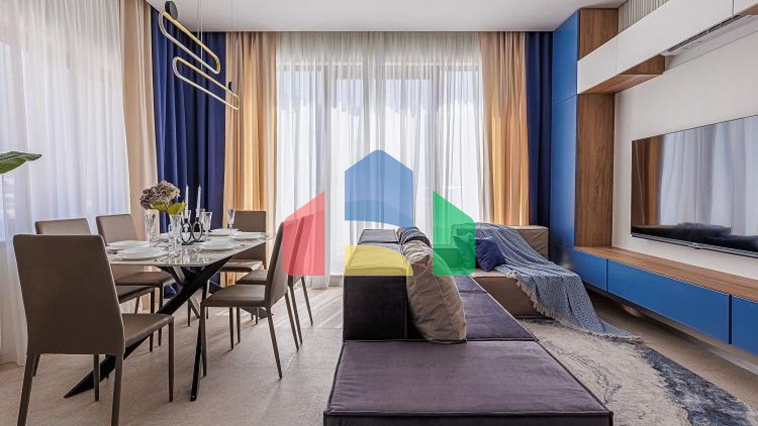 Премиум квартира в жилом комплексе с бассейном расположенная в Бечичи, пригород Будвы.