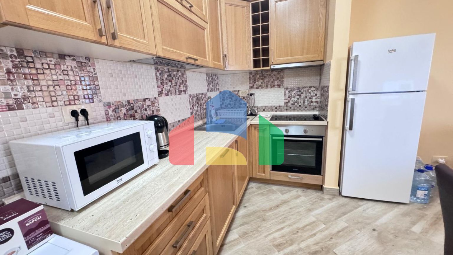 Квартира с 2 спальнями и панорамным видом на море и горы в Бечичи, новый комплекс с бассейном