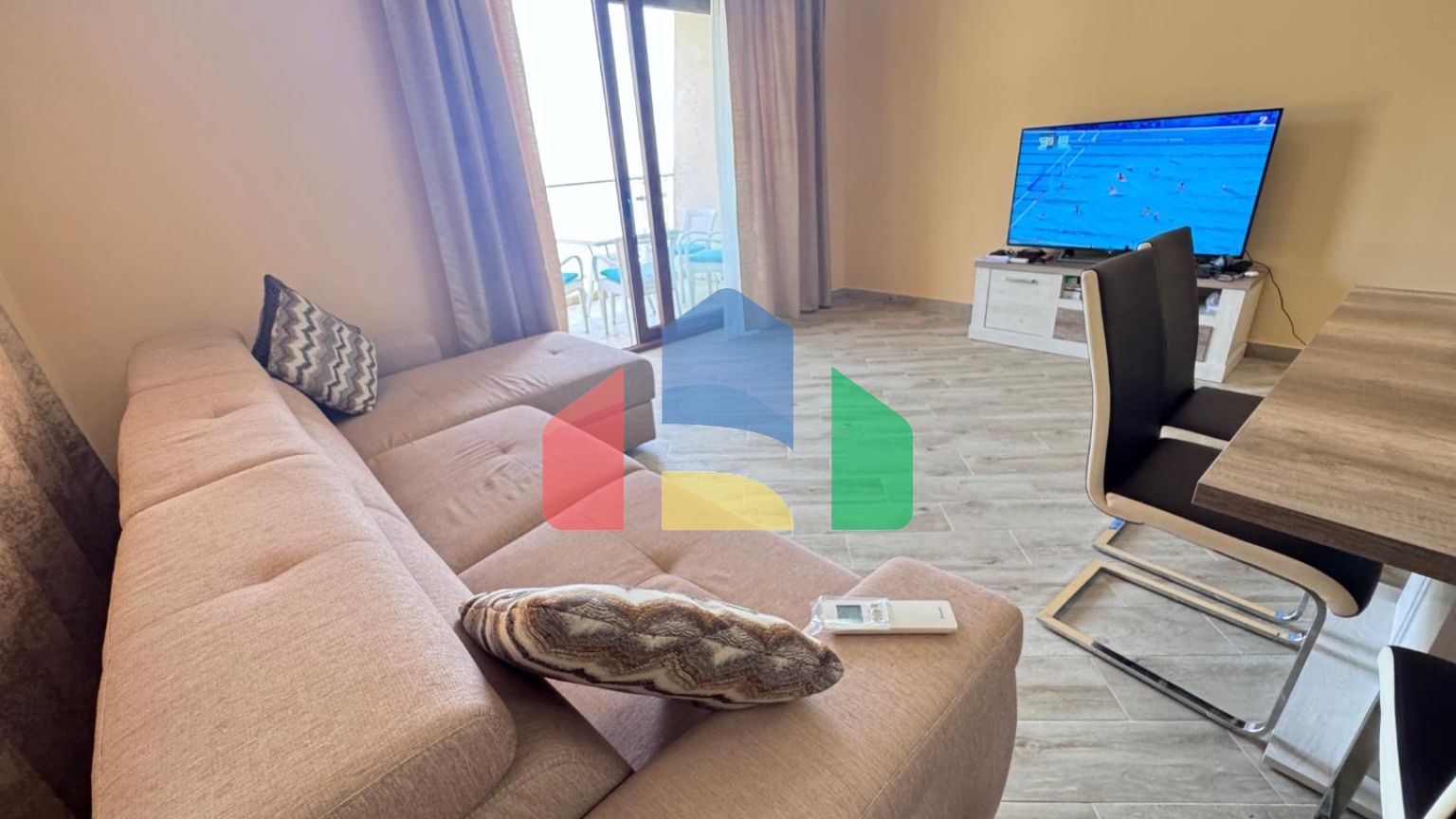 Квартира с 2 спальнями и панорамным видом на море и горы в Бечичи, новый комплекс с бассейном