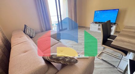 Квартира с 2 спальнями и панорамным видом на море и горы в Бечичи, новый комплекс с бассейном