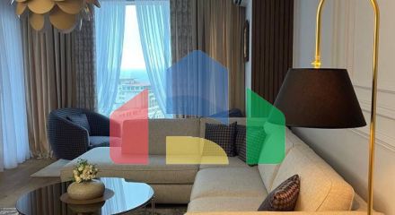 Stylish 3 bedroom apartment with sea view, complex with swimming pool in Becici