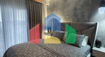 Stylish 3 bedroom apartment with sea view, complex with swimming pool in Becici