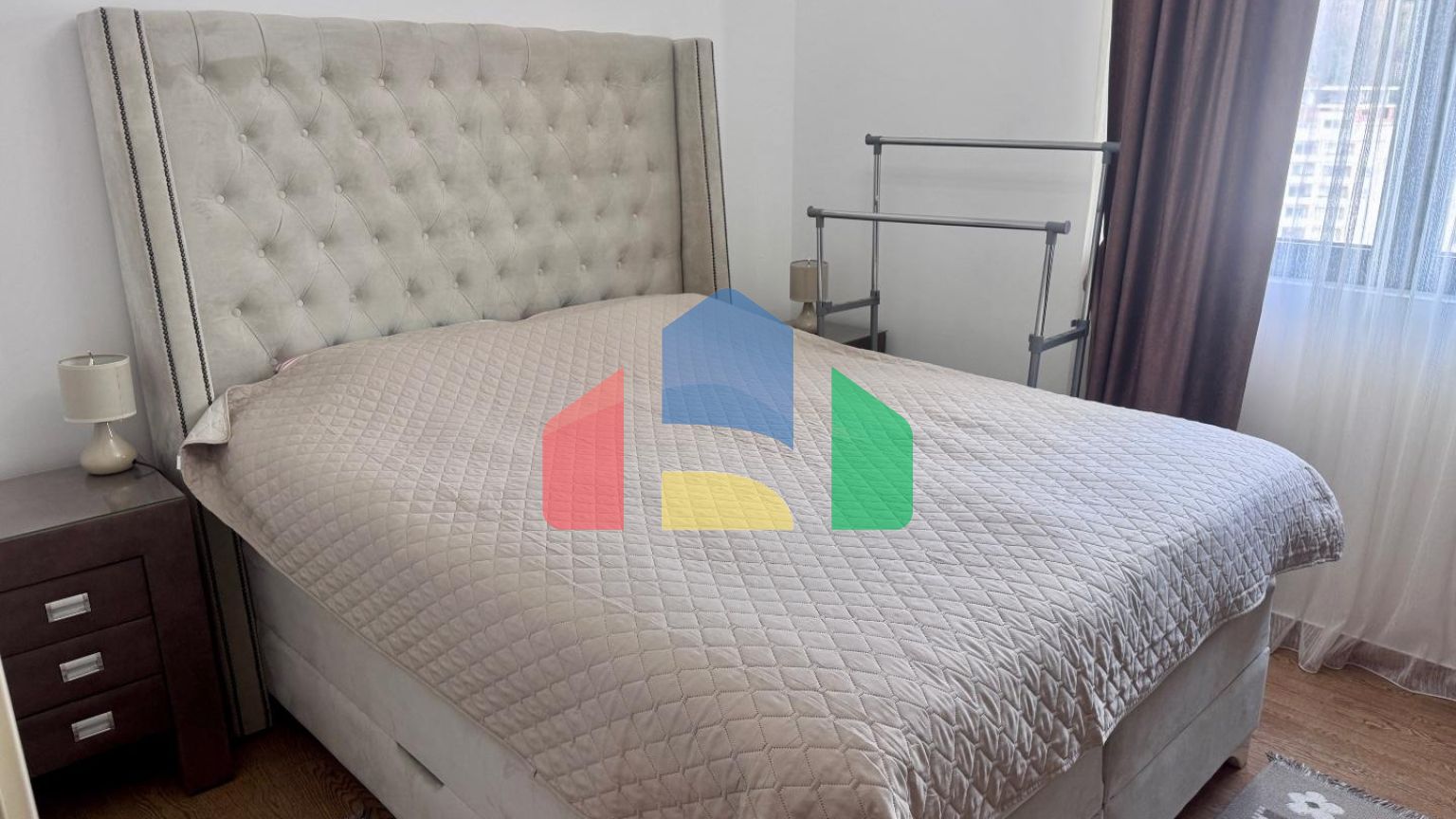 Квартира с 1 спальней с панорамным видом на море и горы в Бечичи