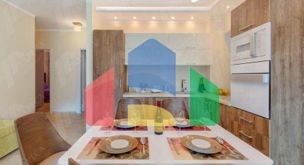 Beautiful 2 bedroom apartment with mountain and sea views in Becici.