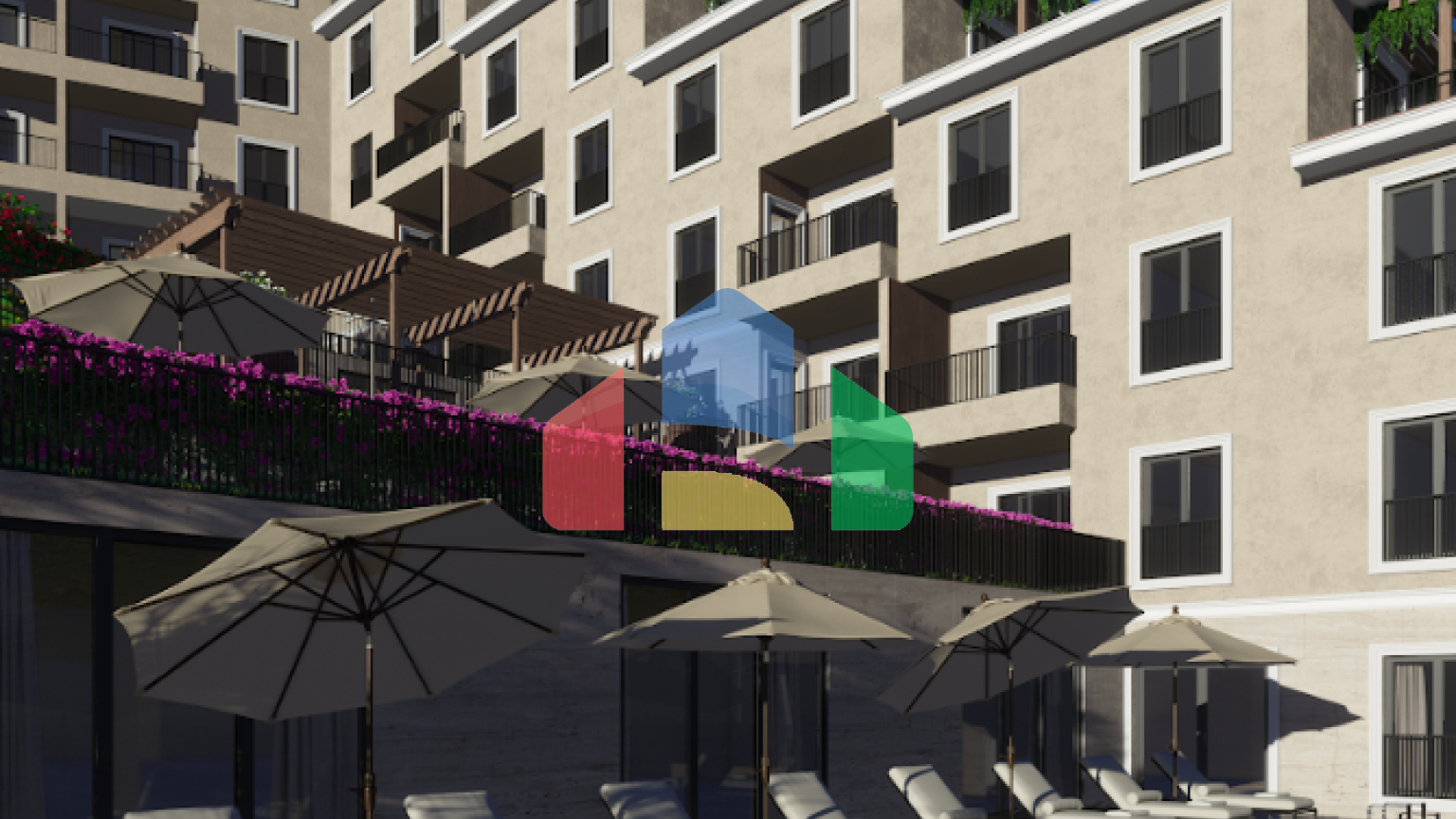 Современные апартаменты с рабочими зонами и видом на море — для жизни и удалённой работы