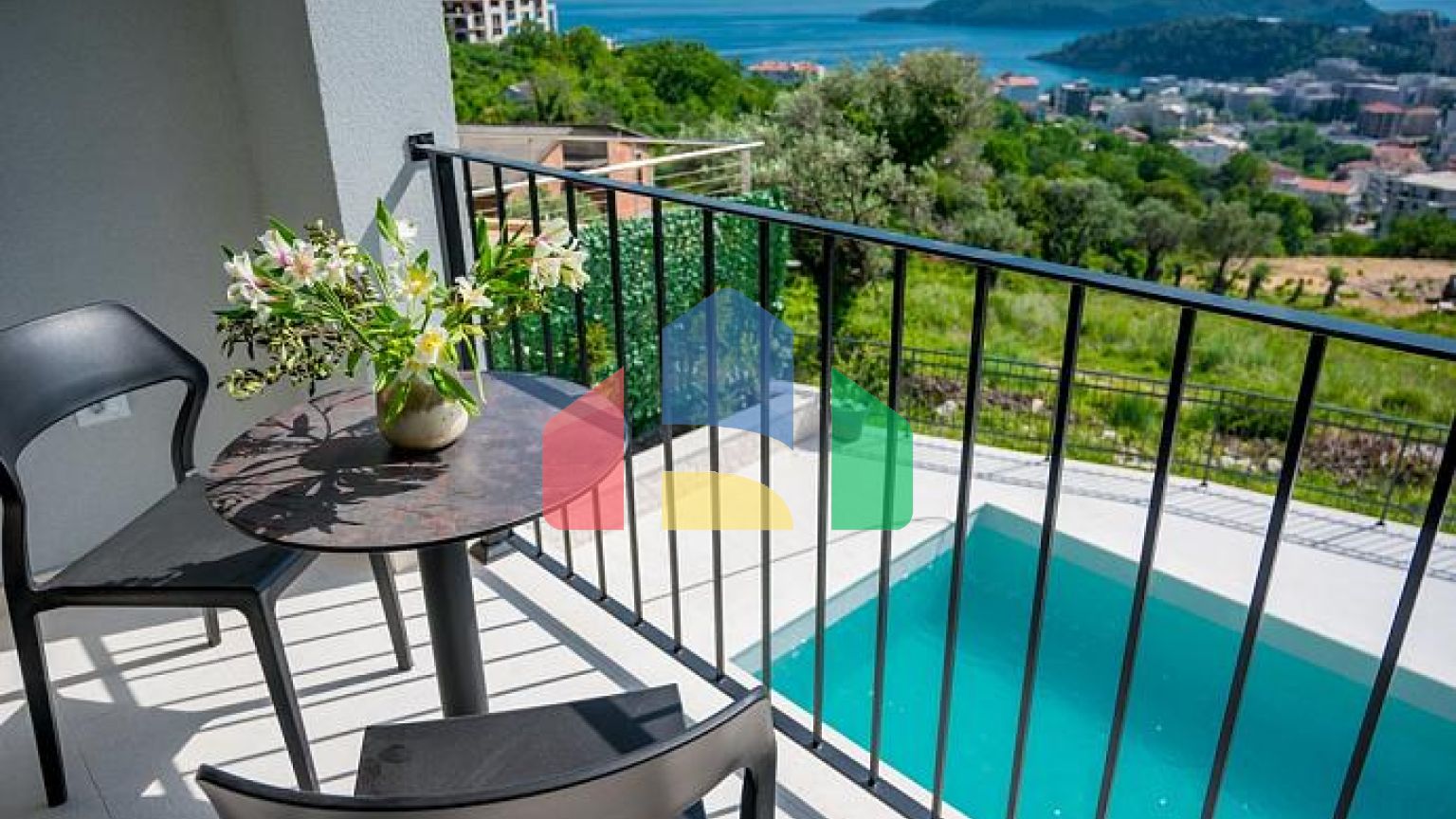 Современная вилла с видом на море в Бечичах