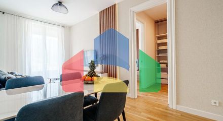 Квартира с двумя спальными комнатами и видом на море в Бечичи