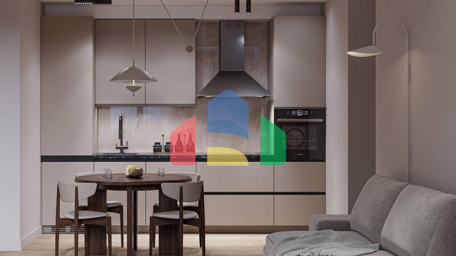 Двухспальный апартамент с просторной террасой у моря в живописном заливе Бигово