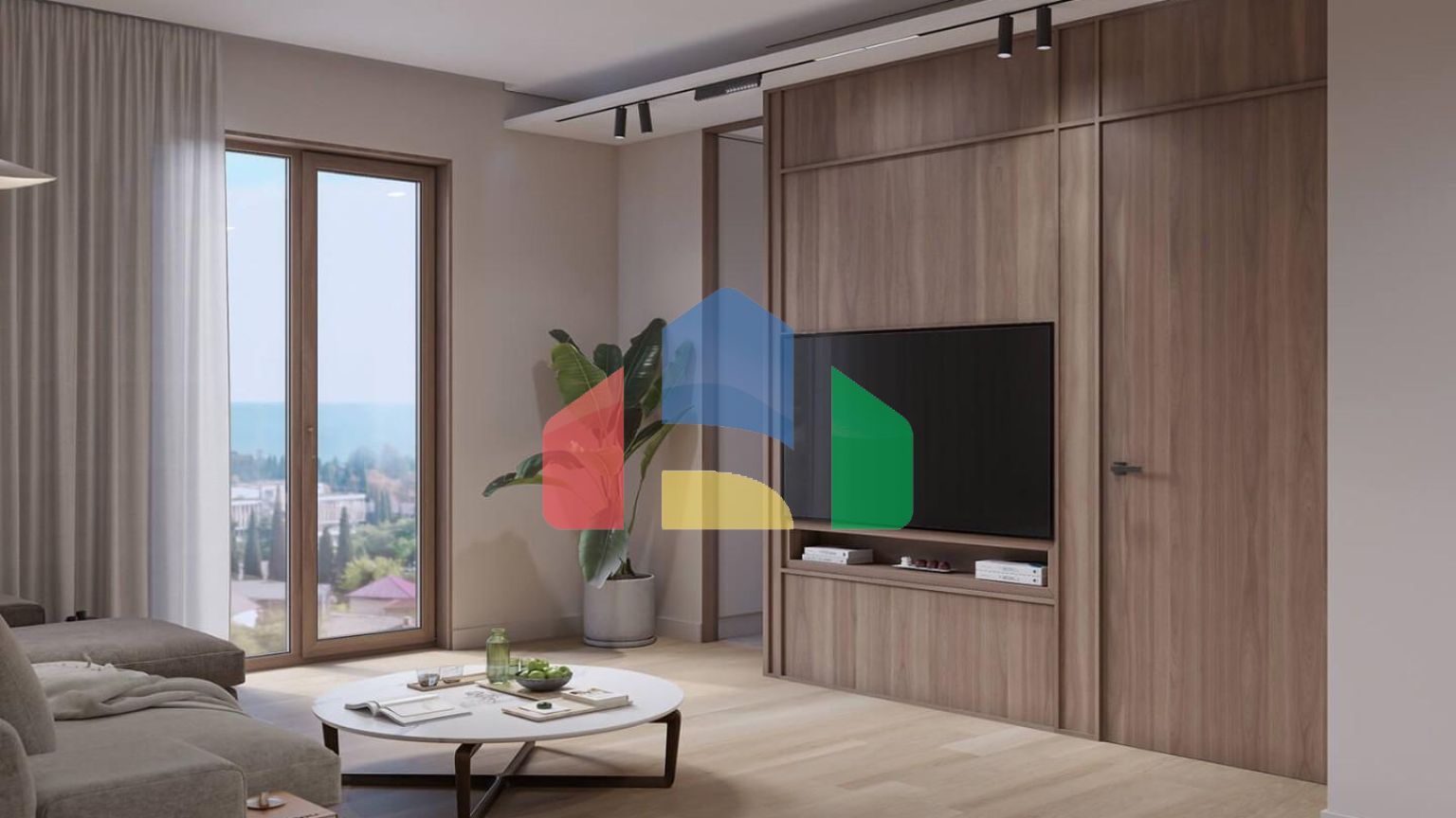 Двухспальный апартамент с просторной террасой у моря в живописном заливе Бигово