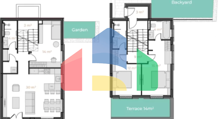 Двухуровневый пентхаус с садом и террасой в заливе Бигово