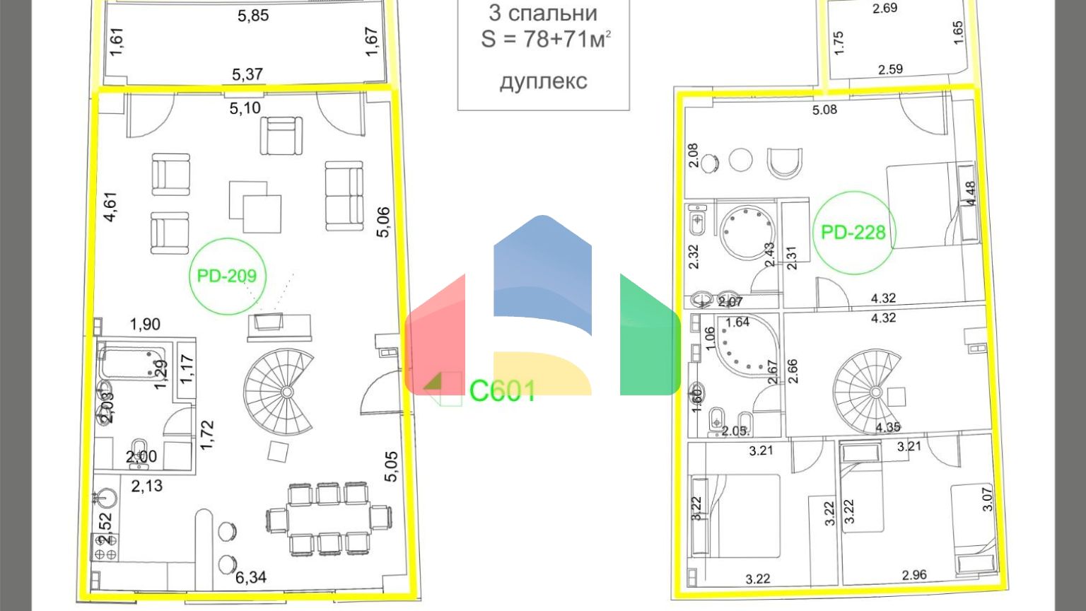 Дуплекс-апартамент Premium класса с панорамным видом на море, Будва.