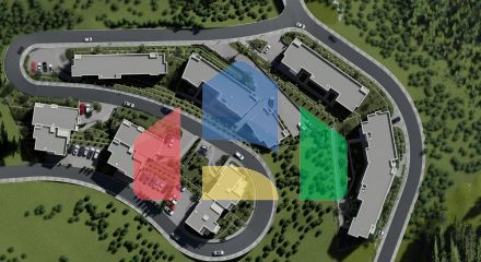 New gated residential complex with luxury infrastructure in Dubovice, Budva.