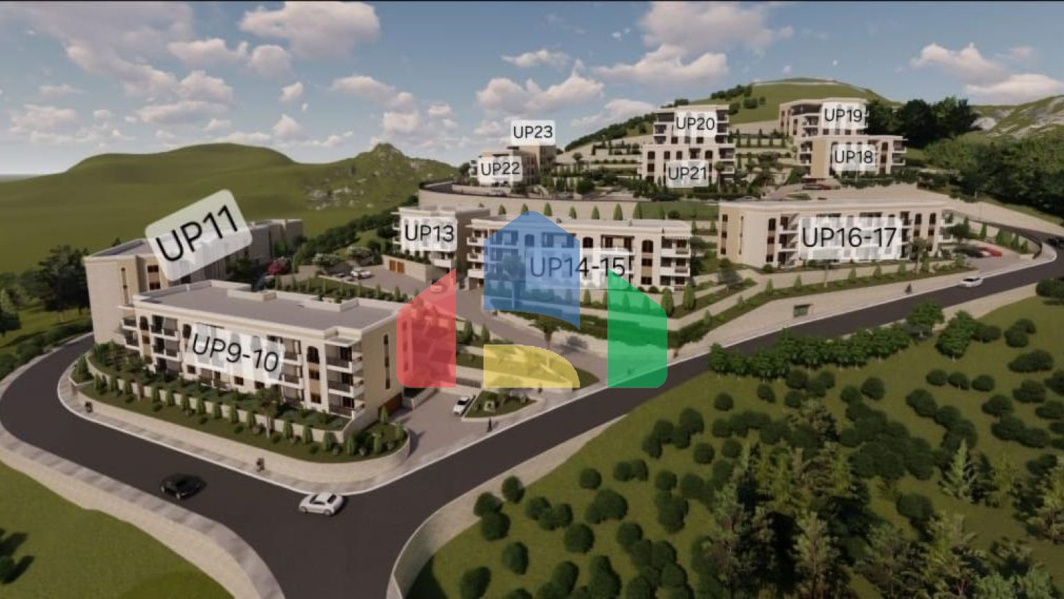 Новый жилой комплекс закрытого типа с роскошной инфраструктурой в Дубовице, Будва.