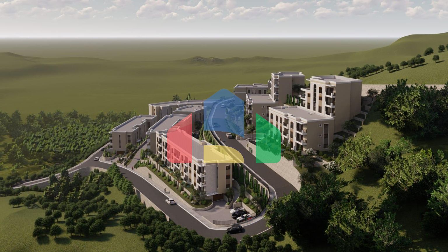 Новый жилой комплекс закрытого типа с роскошной инфраструктурой в Дубовице, Будва.