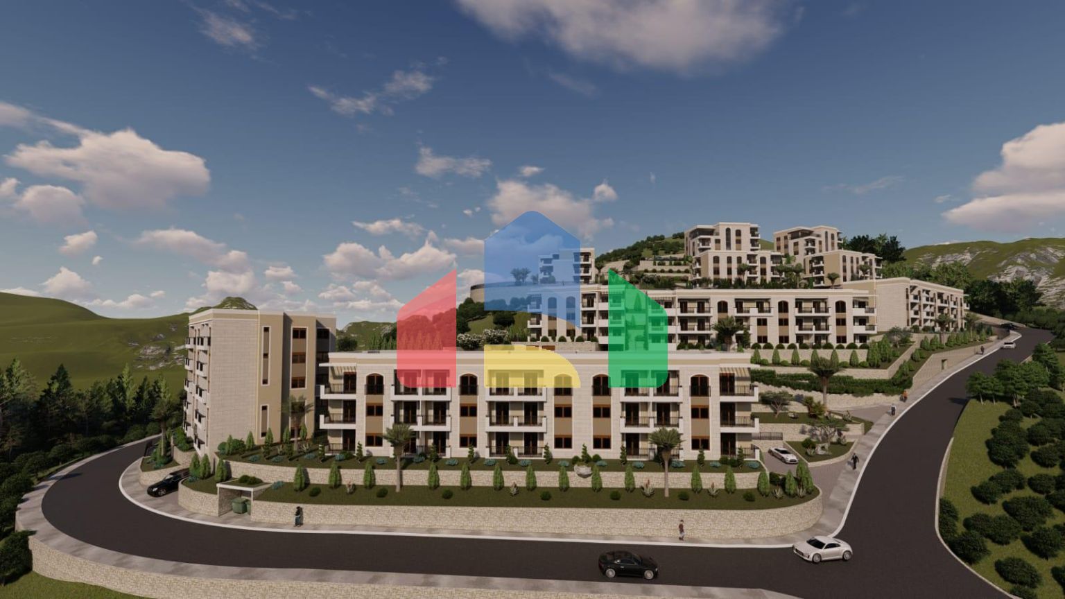 Новый жилой комплекс закрытого типа с роскошной инфраструктурой в Дубовице, Будва.