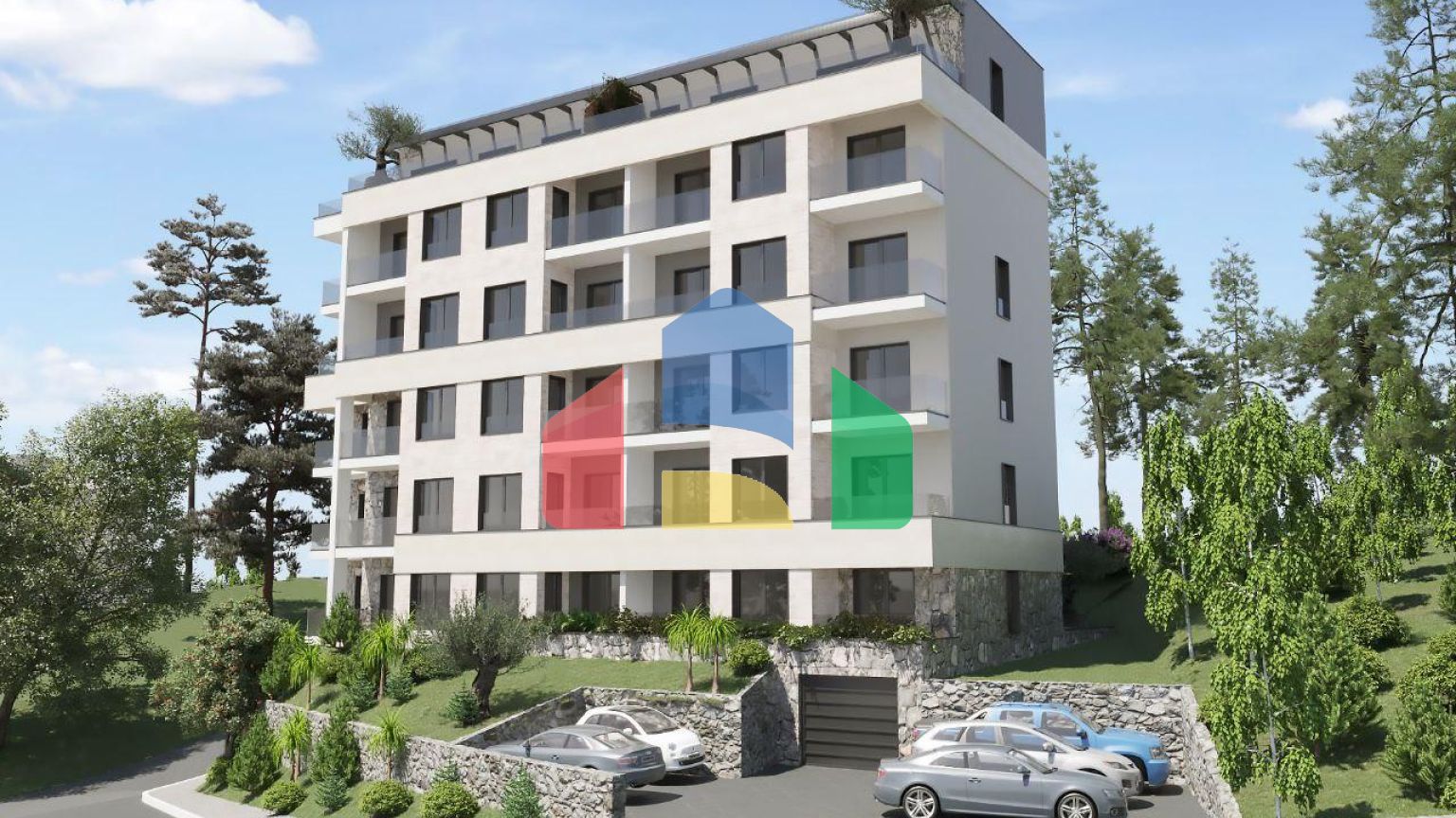 Квартира 1+1 с террасой в новостройке, район Дубовица, Будва