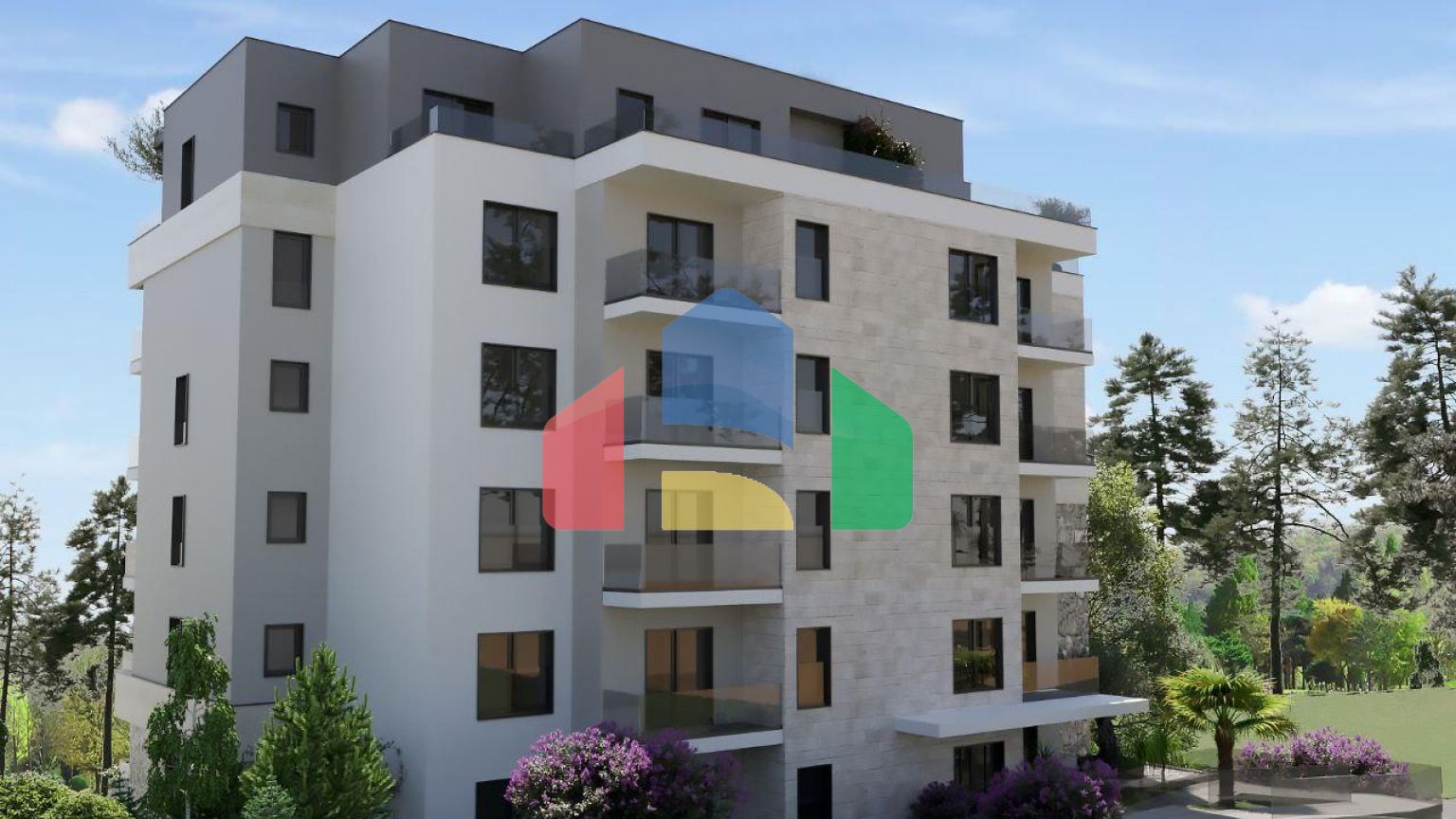 Квартира 1+1 с террасой в новостройке, район Дубовица, Будва