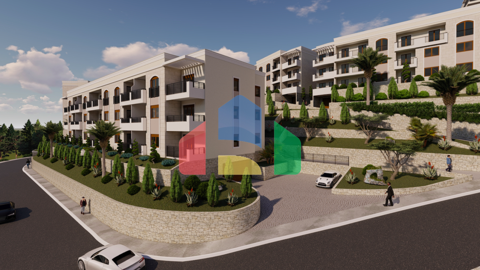 Квартира с одной комнатой в новостройке в Будве на финальной стадии строительства