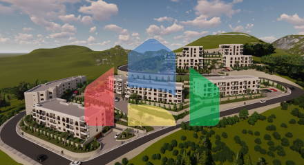 Функциональная квартира с двумя спальнями в новом ЖК в Будве. Функциональная квартира с двумя спальнями в новом ЖК в Будве.