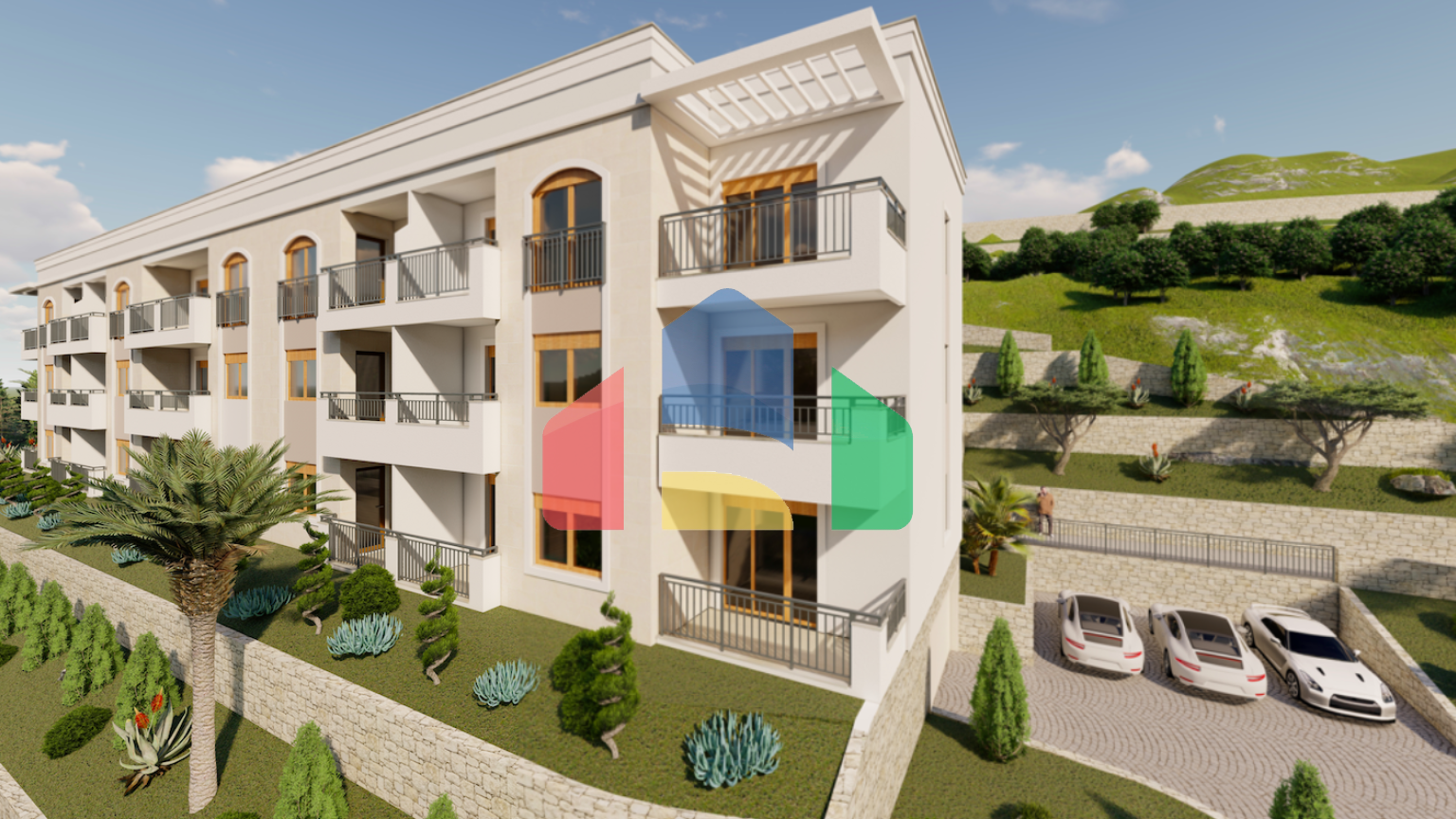 Просторная квартира 2+1, 63,35 м² в новостройке Будвы