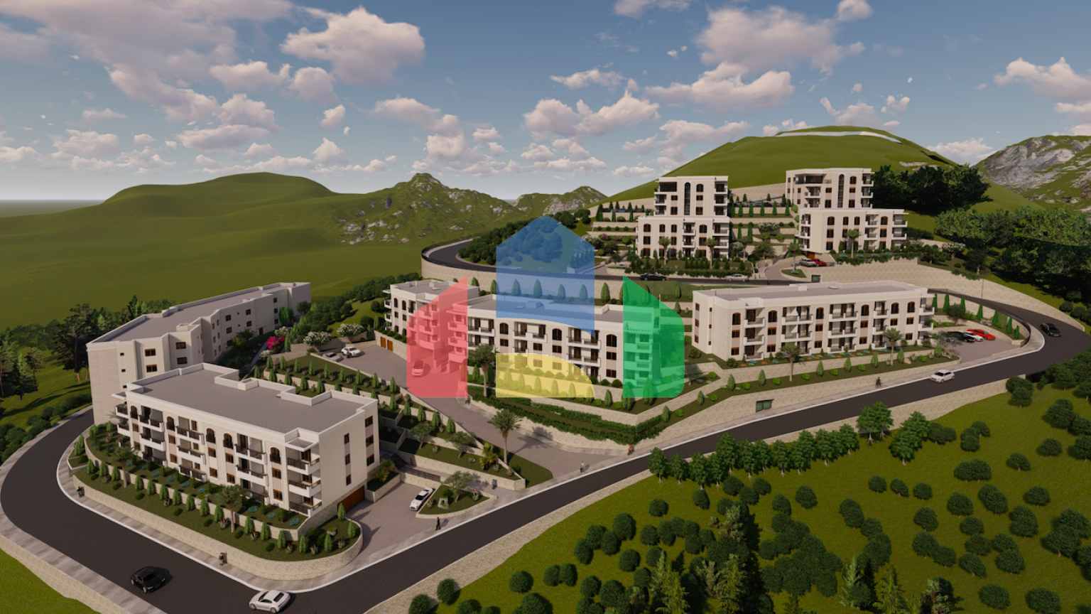 Просторная квартира 2+1, 63,35 м² в новостройке Будвы