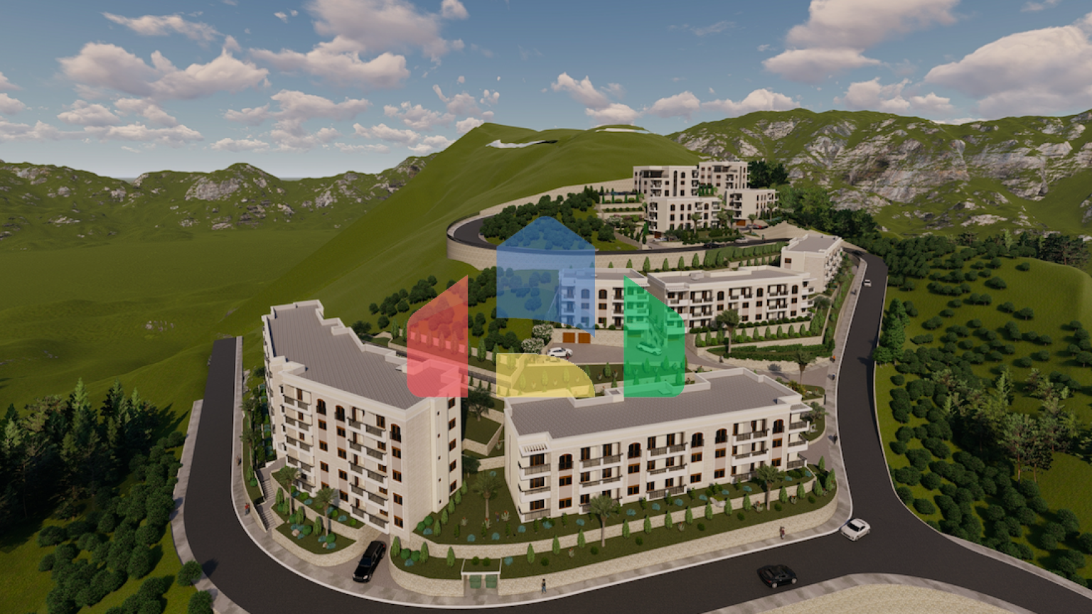 Просторная квартира 2+1, 63,35 м² в новостройке Будвы