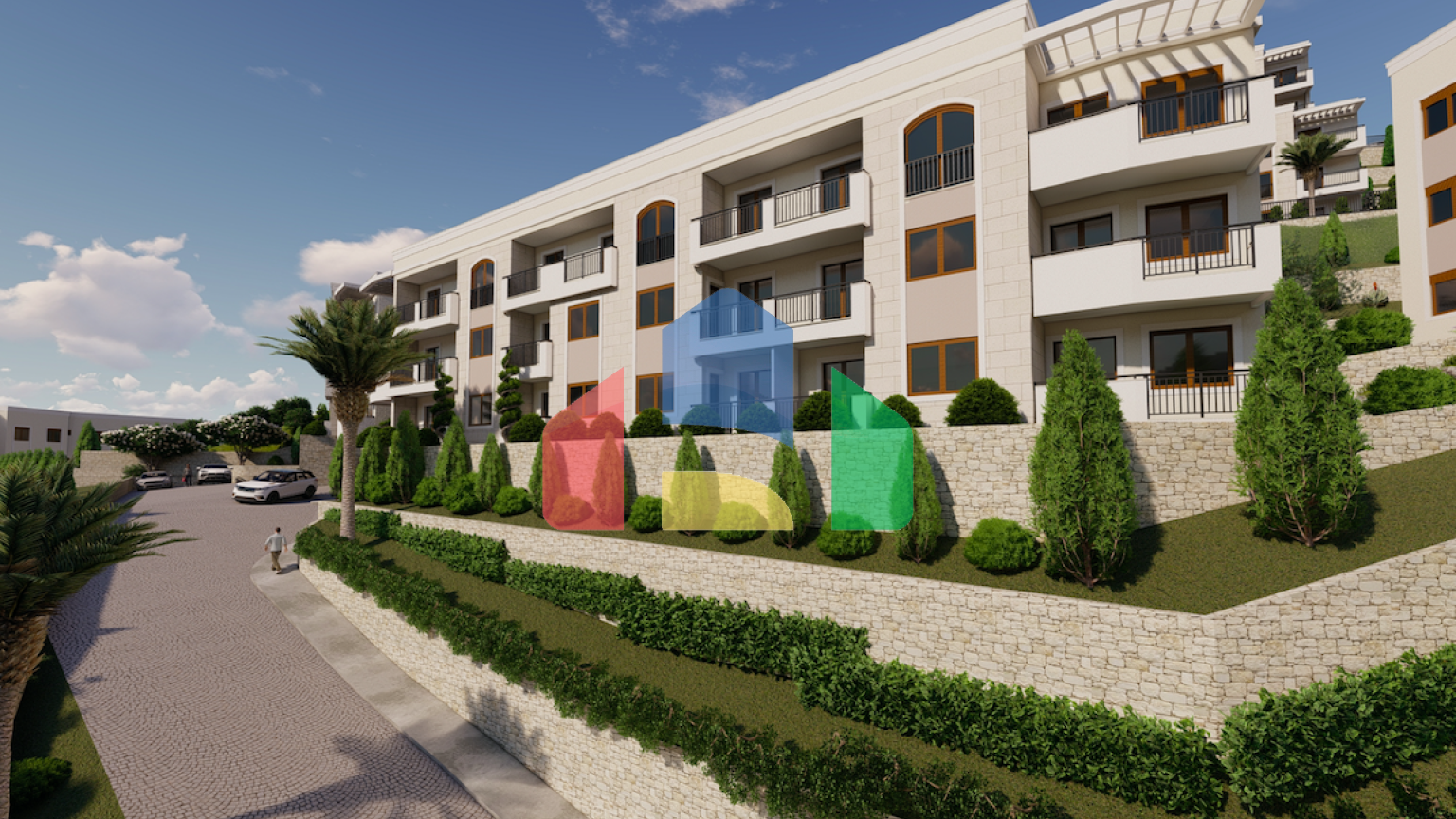 Просторная квартира 2+1, 63,35 м² в новостройке Будвы