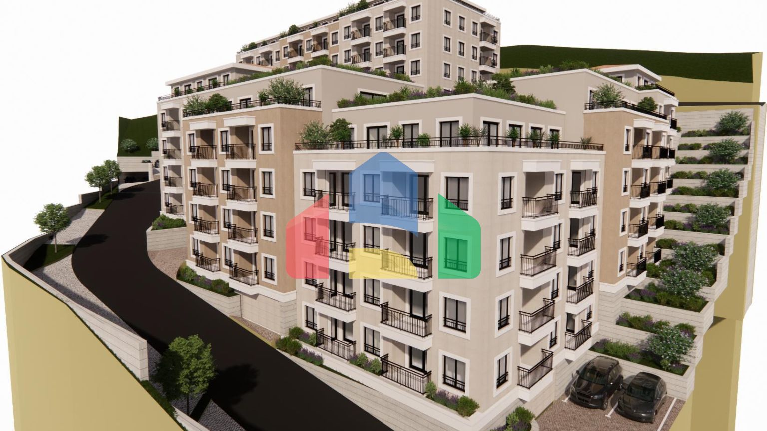 Просторная квартира 2+1, большая площадь 108,46 м², новостройка Будванская ривьера