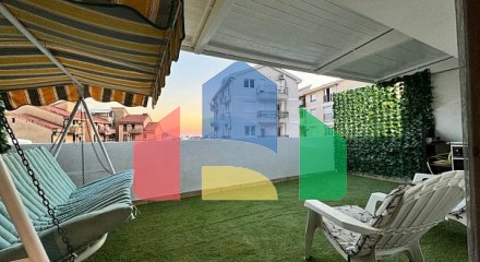 One bedroom apartment with spacious terrace and own parking space in a quiet part of Budva