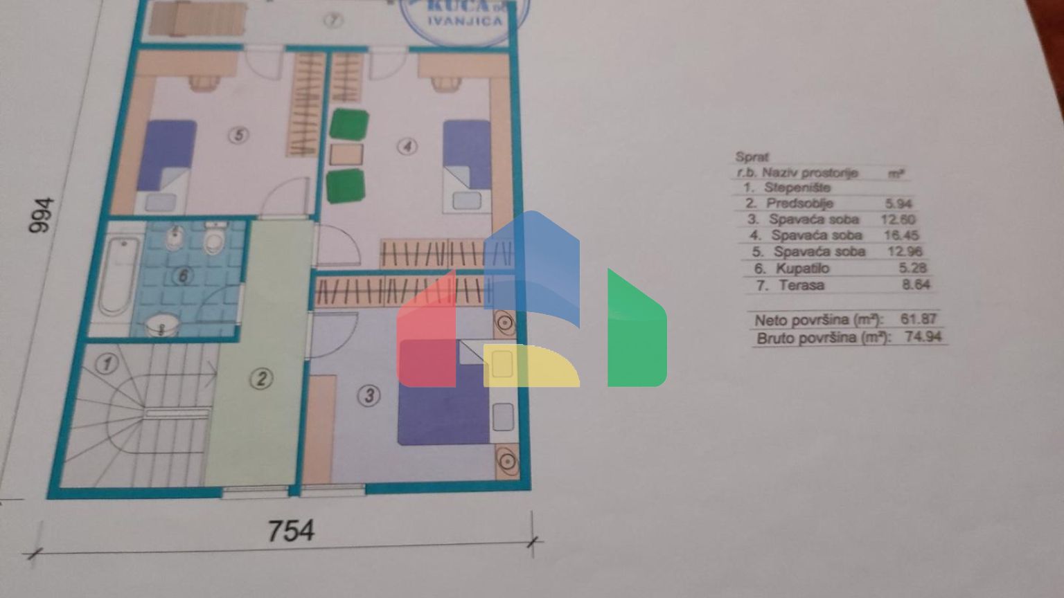 Двухэтажный дом с участком в Цетине.