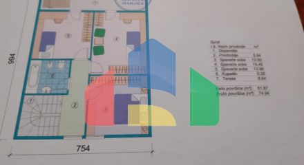 Двухэтажный дом с участком в Цетине.