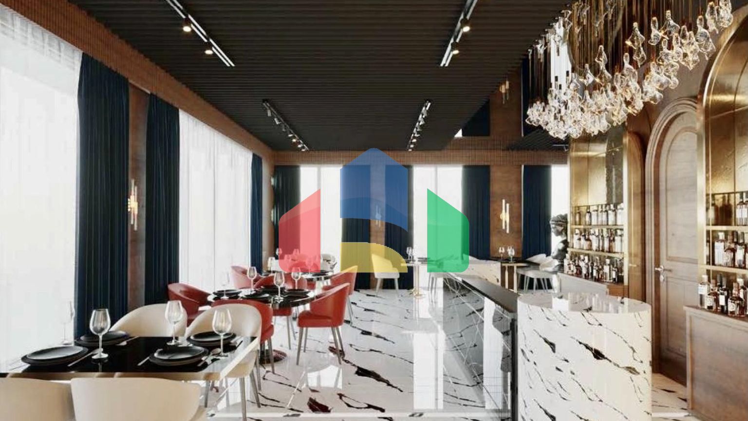 Новый современный отель в Добры воды с бассейном и видом на море.