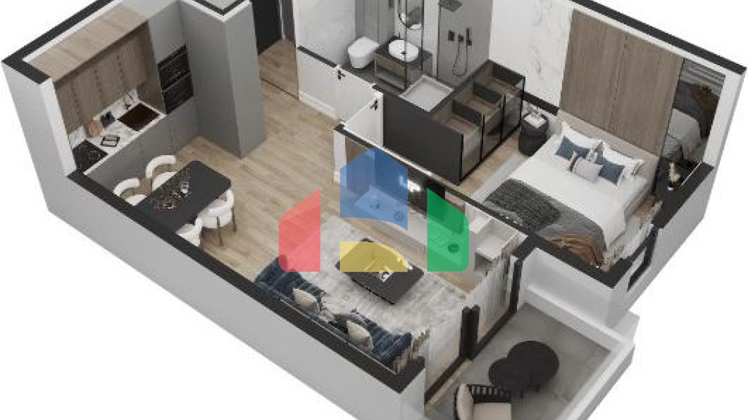 Квартира с выделенной спальней в курортной локации Добры-Воды