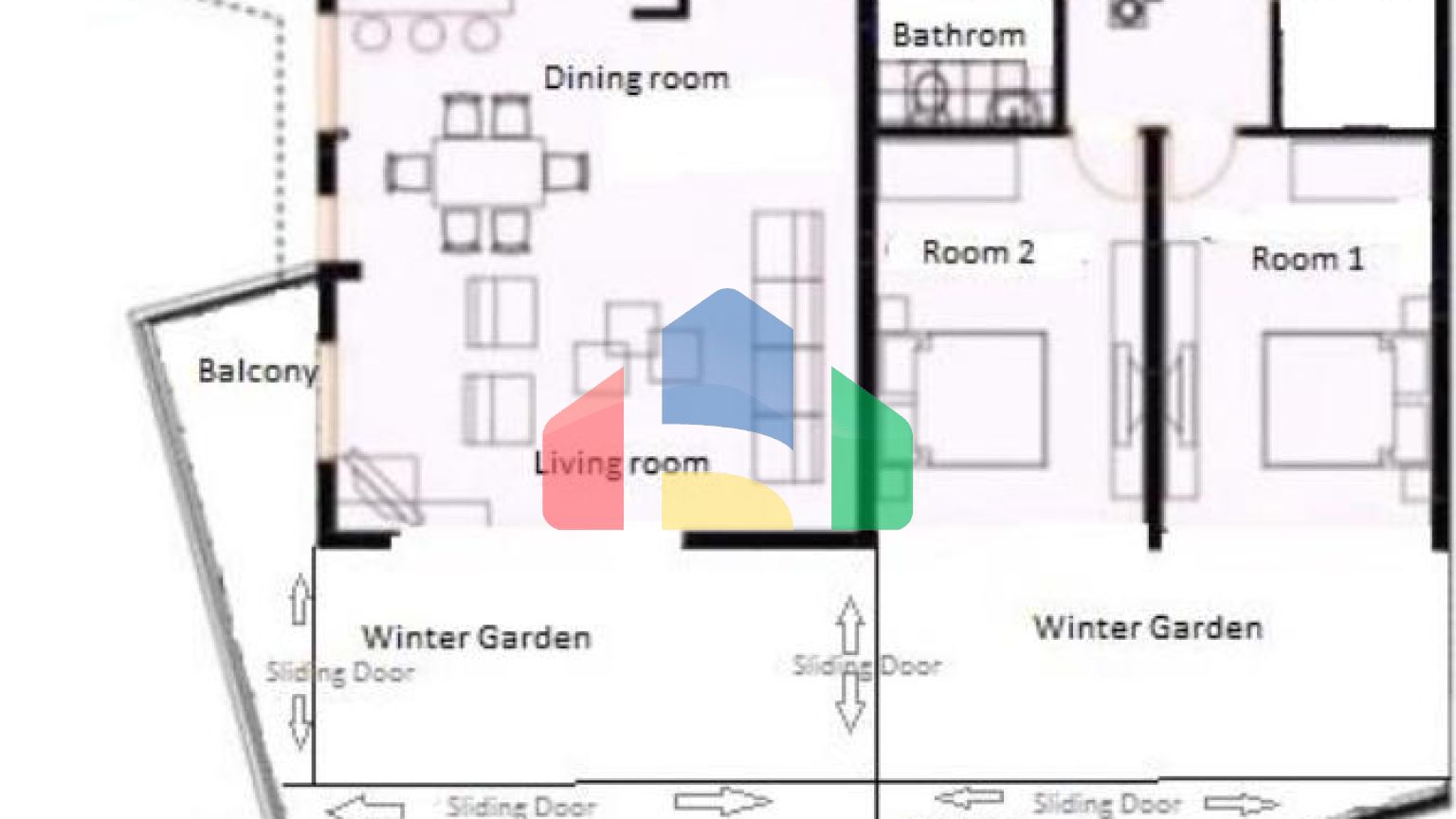 Большой пентхаус в Добры Воды с 3 спальнями и видом на море в комплексе с бассейном.