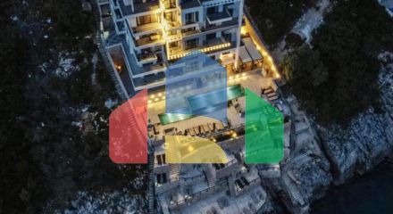 Комфортабельная квартира с 2 спальнями, в 4 звездочном апарт-отеле с бассейном, на берегу моря в Добры Воды.