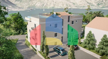 Two bedroom apartment in a complex with a swimming pool in Dobrota