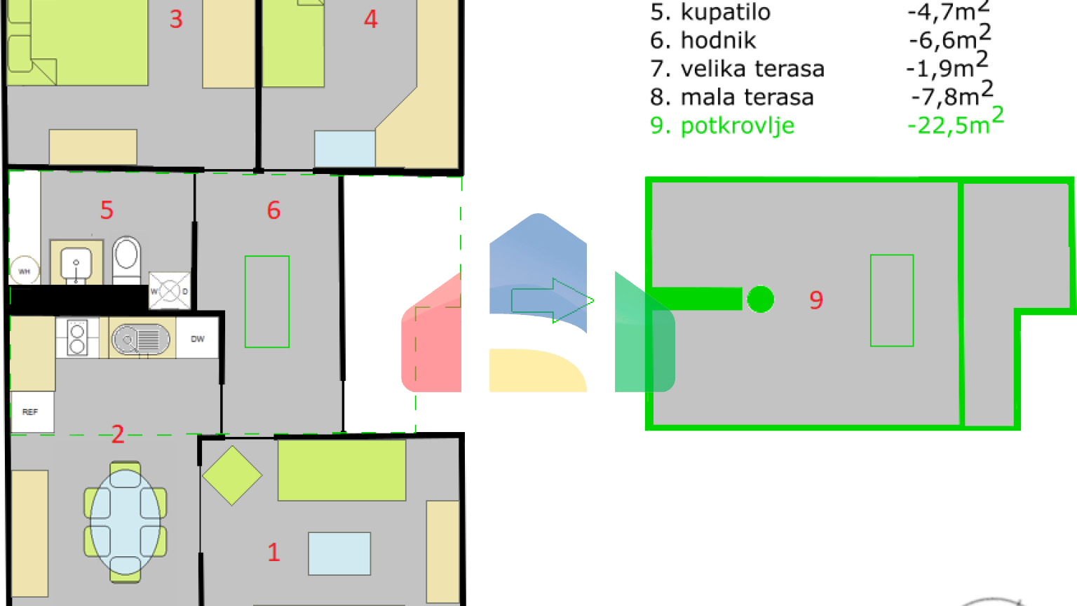 Квартира в Доброте с видом на море