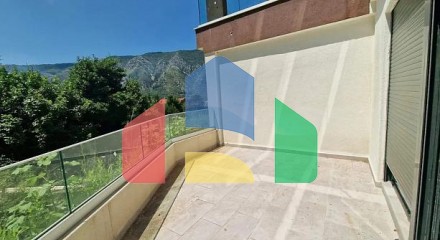 For sale spacious apartment in Dobrota with a mountains view