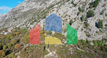 For sale land in Dobrota with sea view