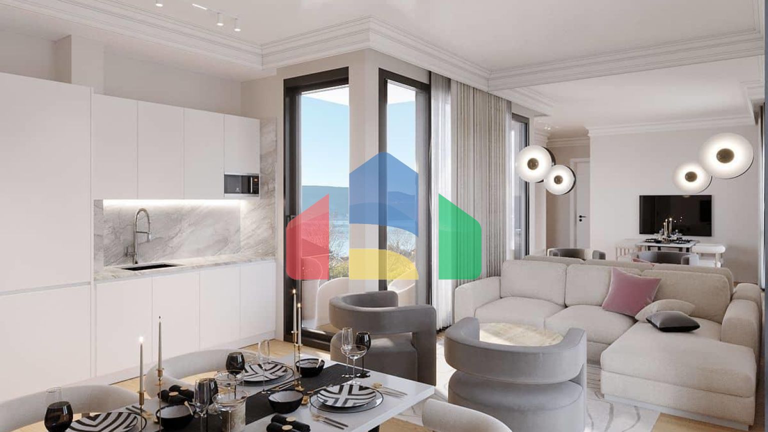 Апартамент 1+1 с балконом в 3 минутах от моря, Бока-Которский залив, Херцег-Нови